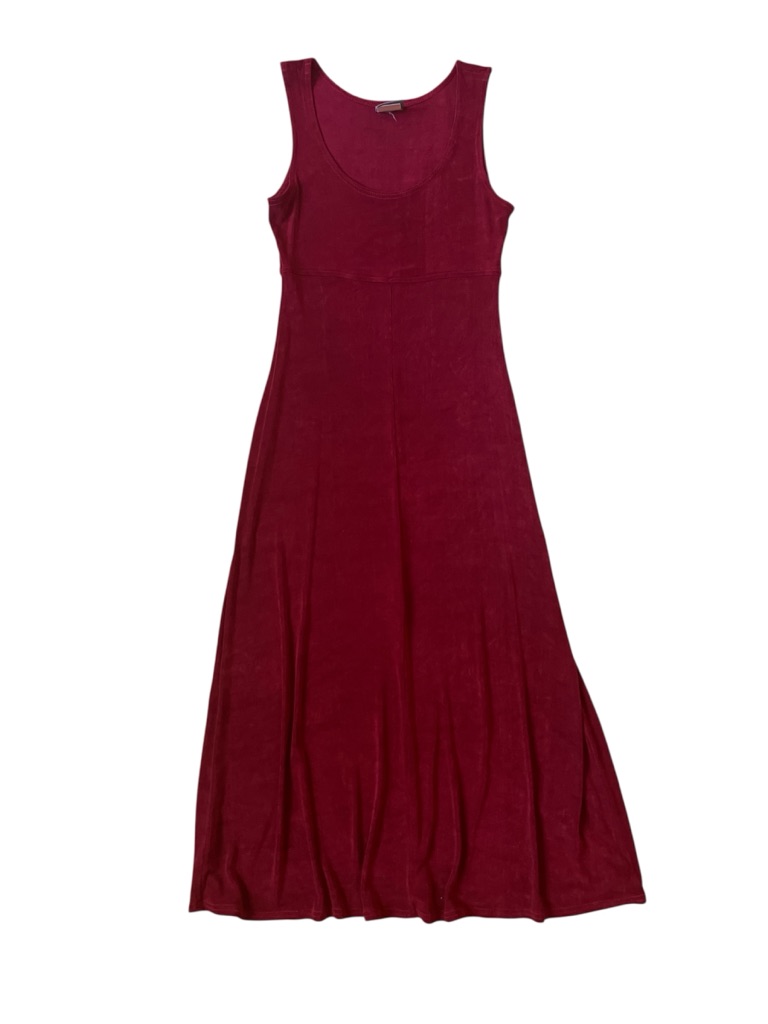 Vintage Rabbit Rabbit Rabbit Sleeveless Wine Maxi Dress